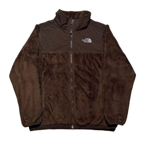 The North Face Osito Fleece Girls Brown Jacket, Size Medium - Picture 1 of 9